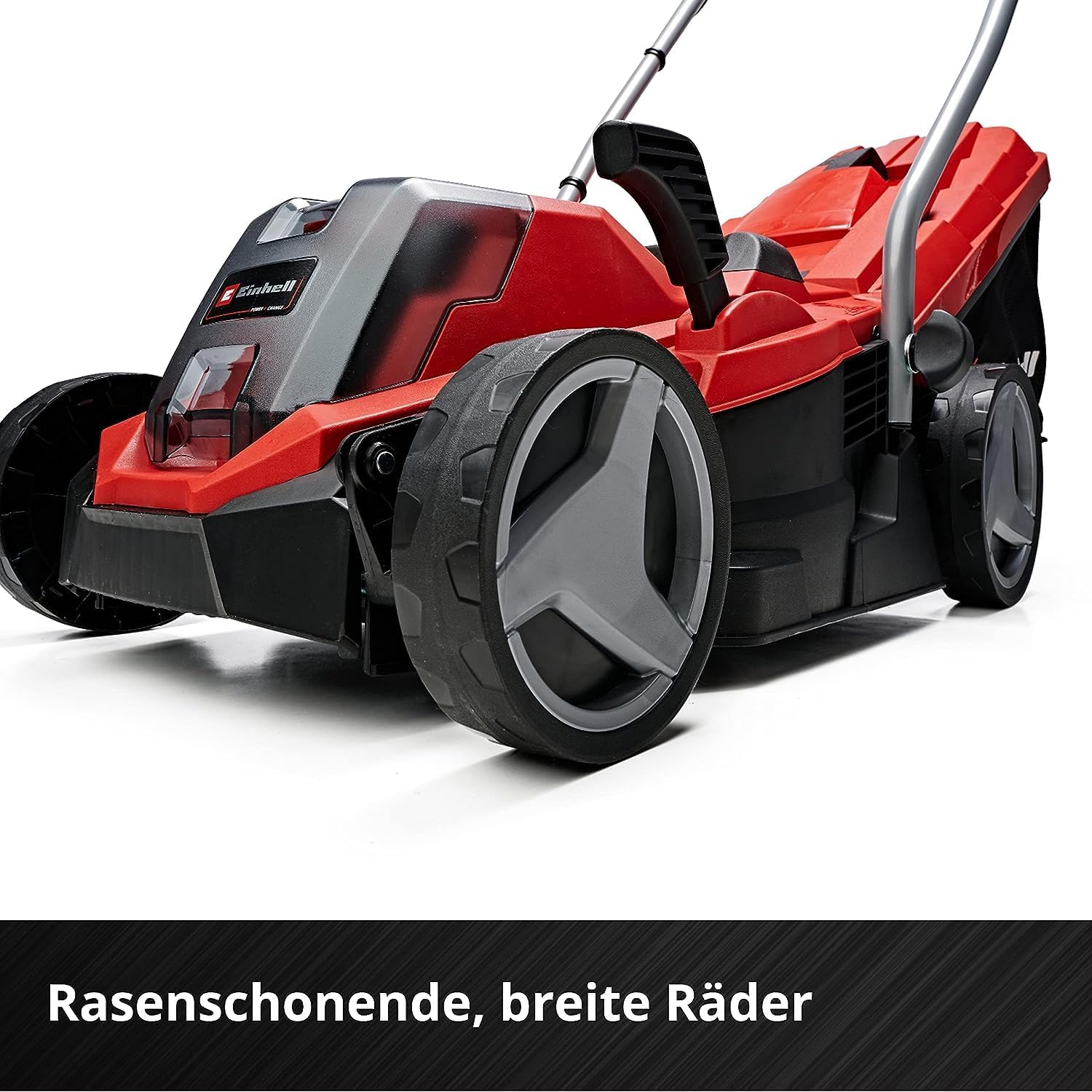 Einhell Akku-Rasenmher GE-CM 18/33 Li-Solo Power X-Change (18 V, 33 cm Schnittbreite, bis 200 m, Brushless, 30L Grasfangkorb, 25-65 mm Schnitthhe, ohne Akku)