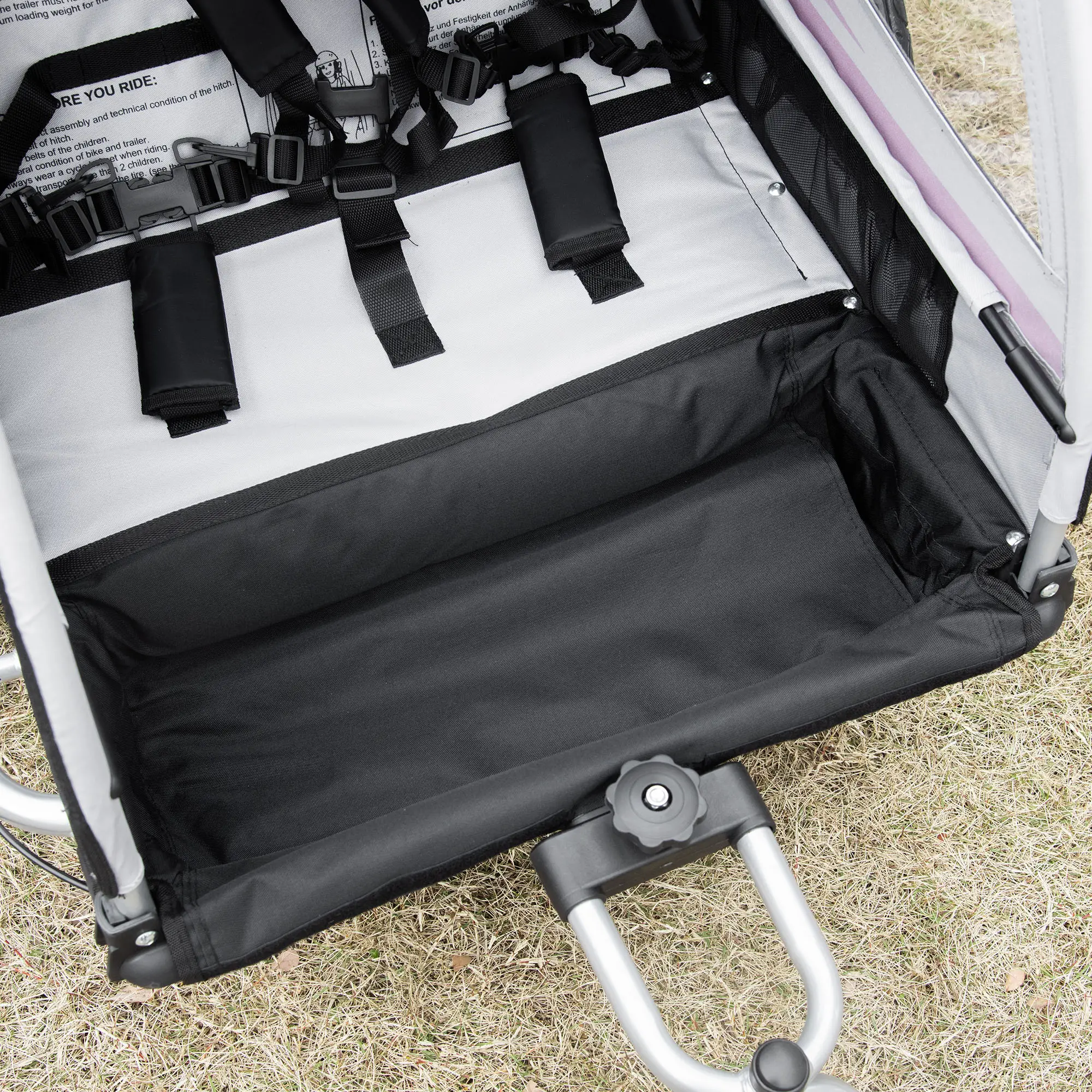 HOMCOM Kinderfietskar 2-in-1 Duwkar veilige rit rood
