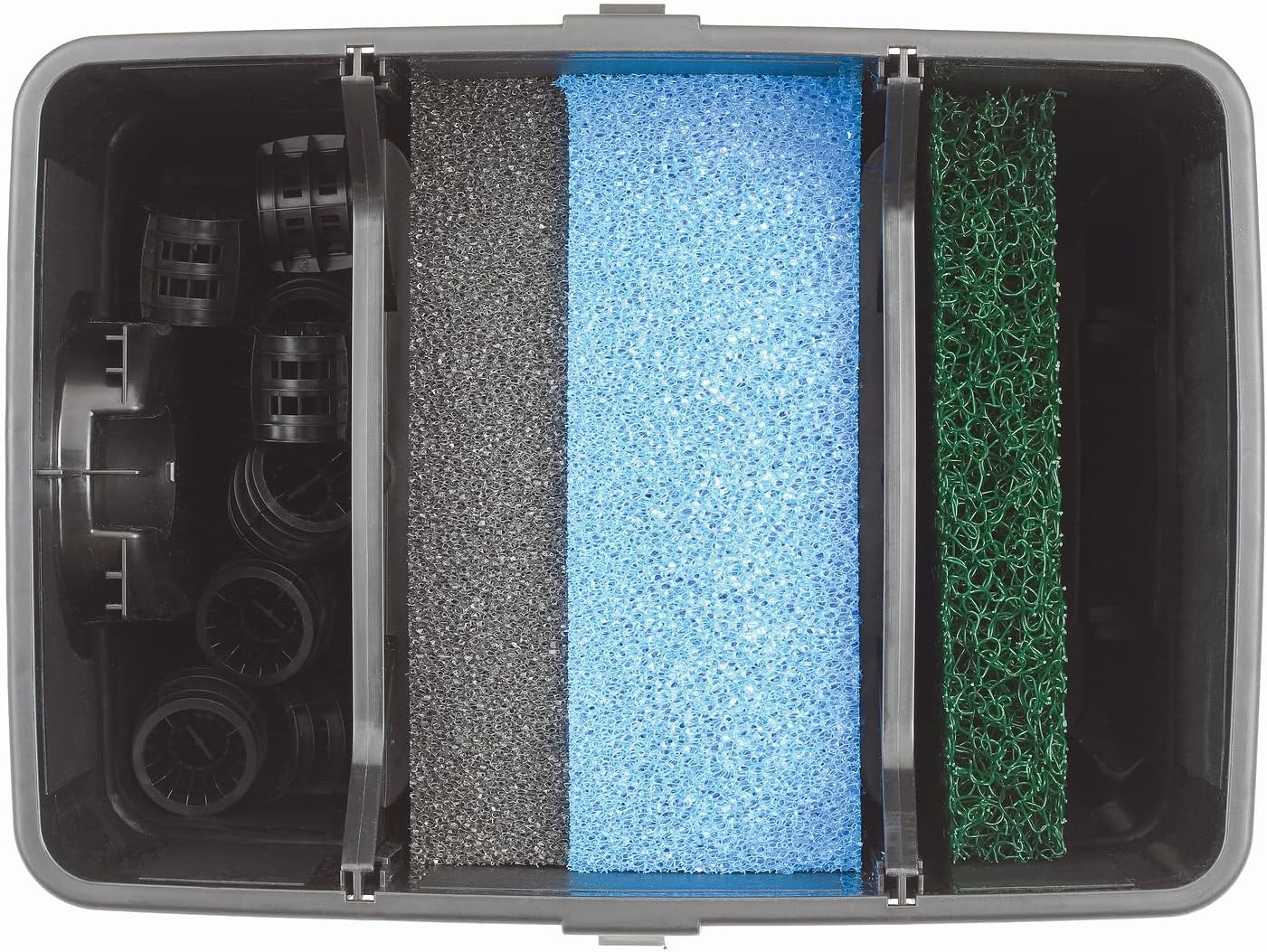 Pontec 50238 MultiClear Set 5000 - Compleetset met filterpomp en doorstroomfilter, doorstroomfilterset, meerkamerfilter, vijverfilter