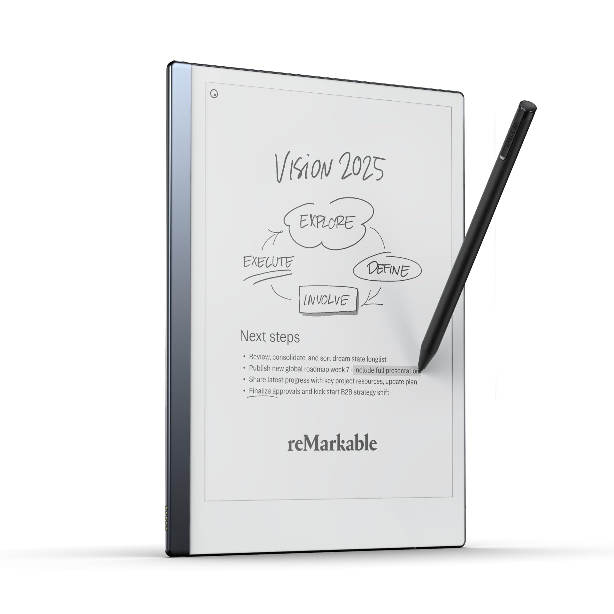 reMarkable 2 Schreibtablet 10,3 Zoll E Ink Display mit Marker Plus Stift und integriertem Radiergummi