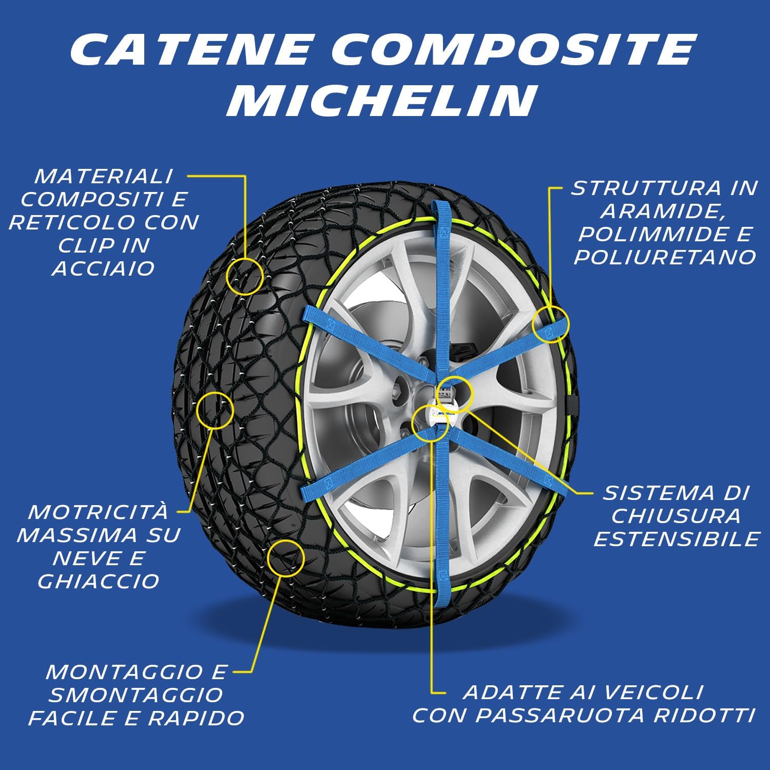 Michelin Easy Grip Evolution Calze Neve Composite Omologate n°EVO 3