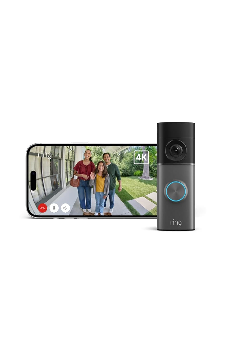 Videocitofono Pro cablato (Ring Wired Video Doorbell Pro, ultimo moo) Installazione cablata, Campanello con videocamera, Retinal 4K, Zoom10x, Prova gratuita di 30 giorni piano d'abbonamento Ring