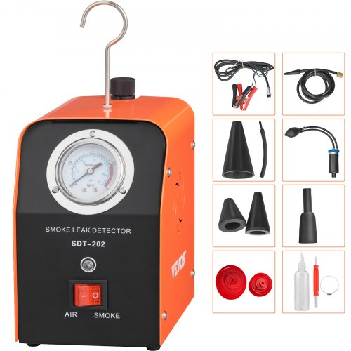 VEVOR Nebelmaschine Kfz 15 psi Rauchmaschine Lecksuchgerät 15 L/min Rauchmaschine Testgerät 19,6 cm³ Flüssigkeitsvolumen, Auto Lecktester Detektor Kraftstoffleckdetektor Fahrzeugleitung