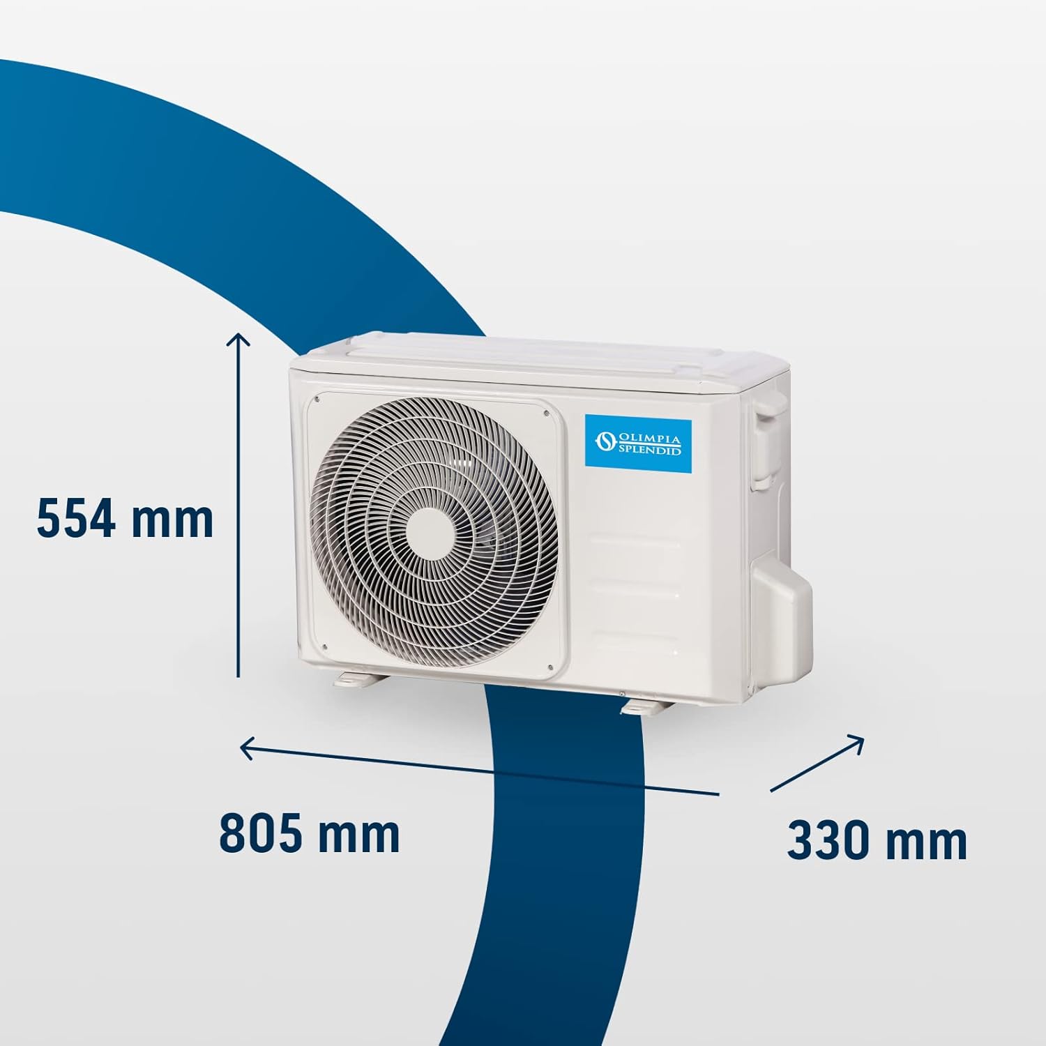 Olimpia Splendid, Mystral S1 E 12 Air Conditioning 12000 BTU / h Monosplit Inverter, Gas R32, Class A++, Cooling Function, Heating, Dehumidification and Ventilation, Integrated Wifi