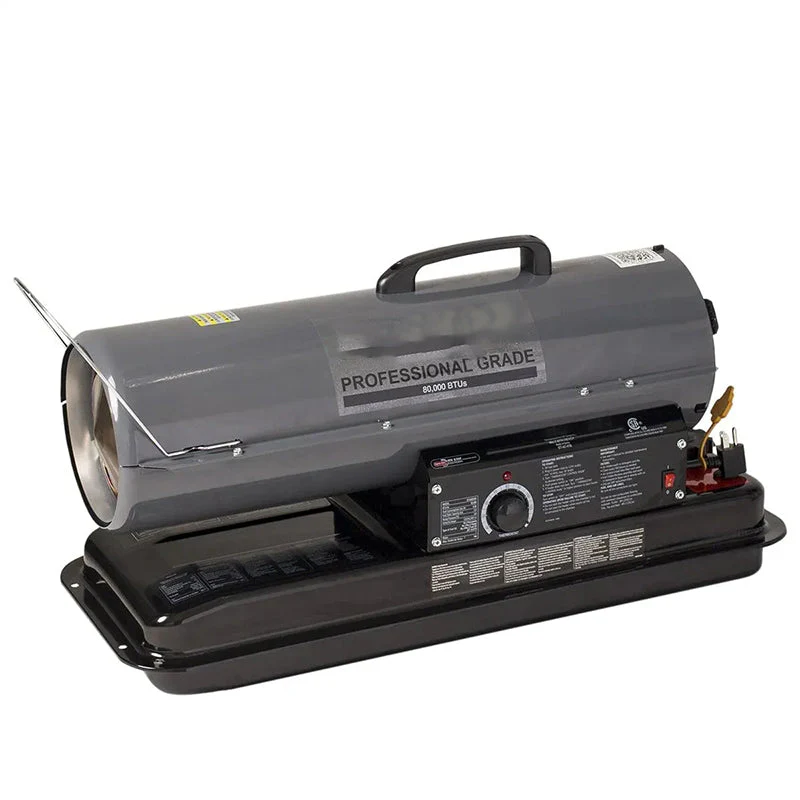 80,000 BTU Indoor/Outdoor Portable Kerosene Forced Air Heater