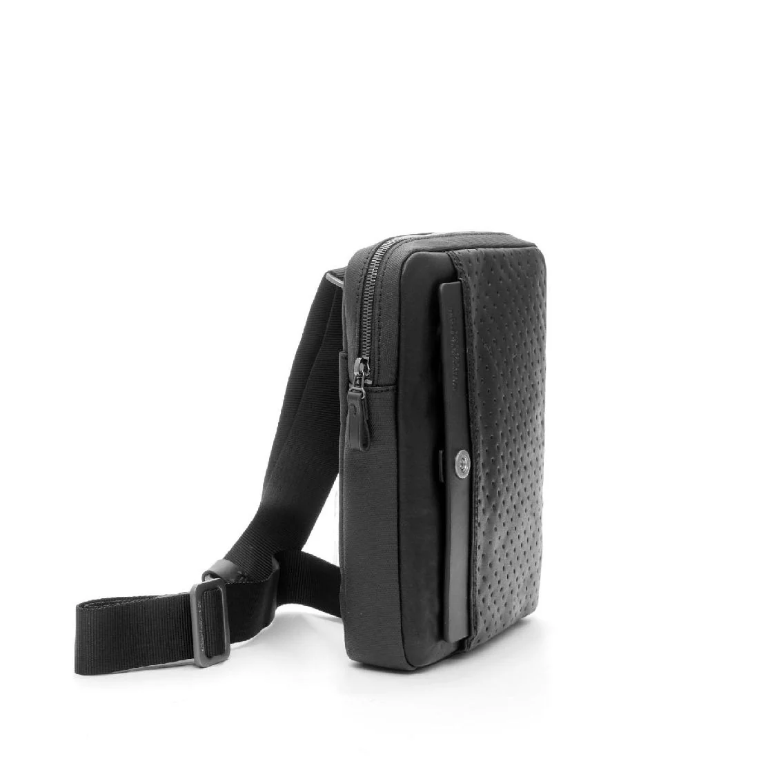 Borsa a tracolla Spalding & Bros New Holey in pelle nera 309283U900