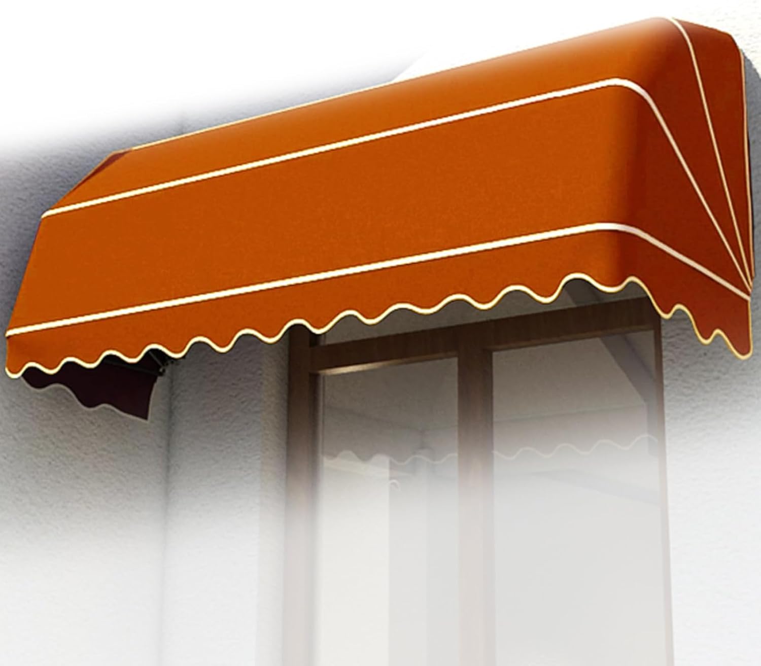 Verstellbare, einziehbare, wasserdichte, UV-beständige Markise für Balkon und Terrasse, einfach ohne Bohren, Aluminium-Baldachin mit manueller Kurbel für mühelosen Schatten im Freien