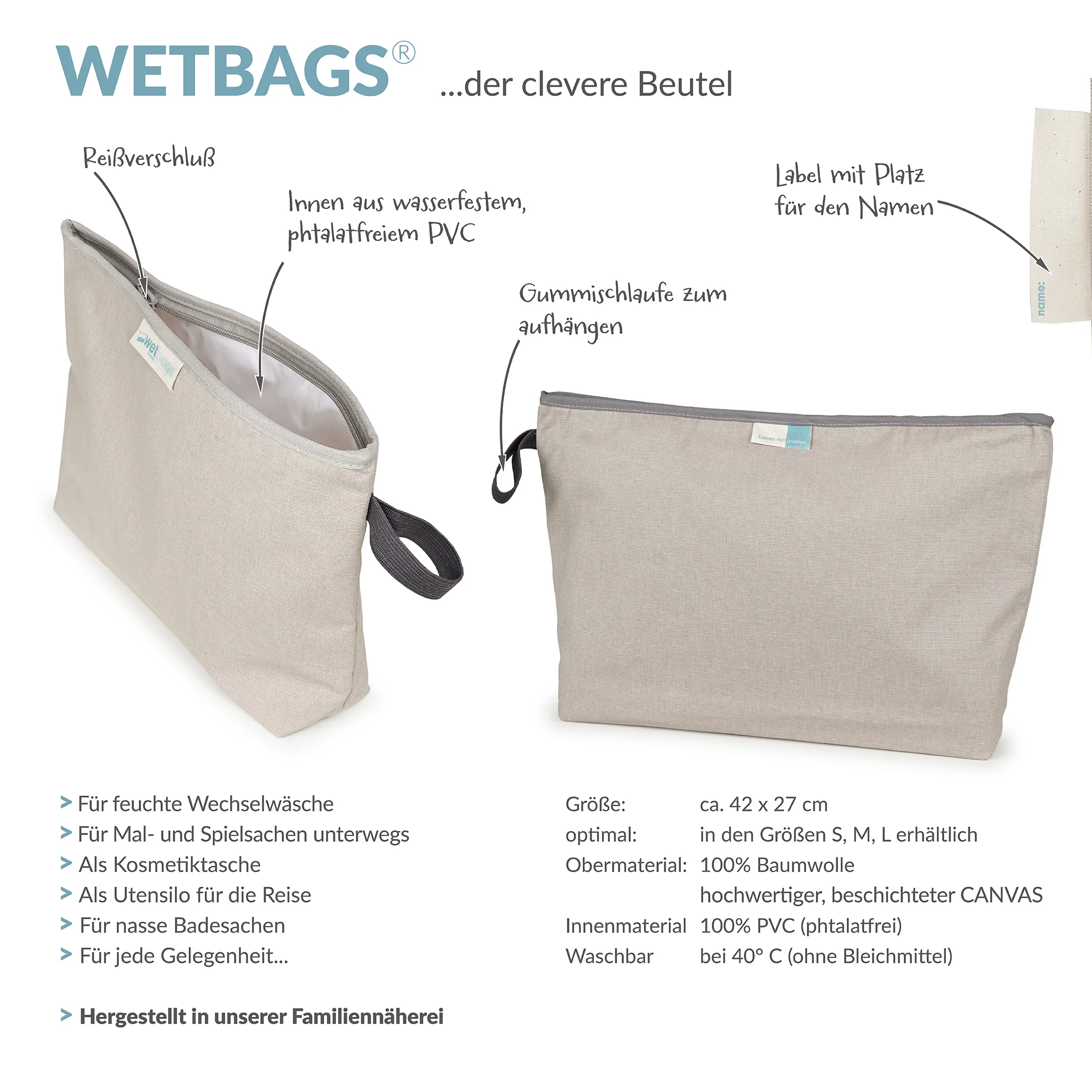 WETBAGS die klassische Nasstasche