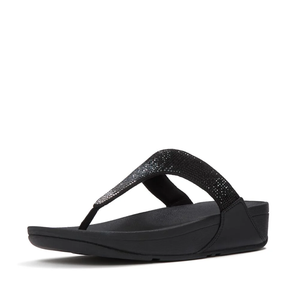 FitFlop Lulu Ombre-Glitzer Black Zehensteg