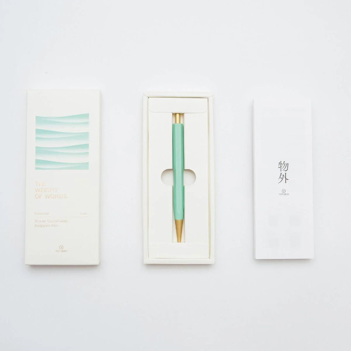 YStudio Glamour Evolve Teal Green Ocean Sustainable Ballpoint Pen