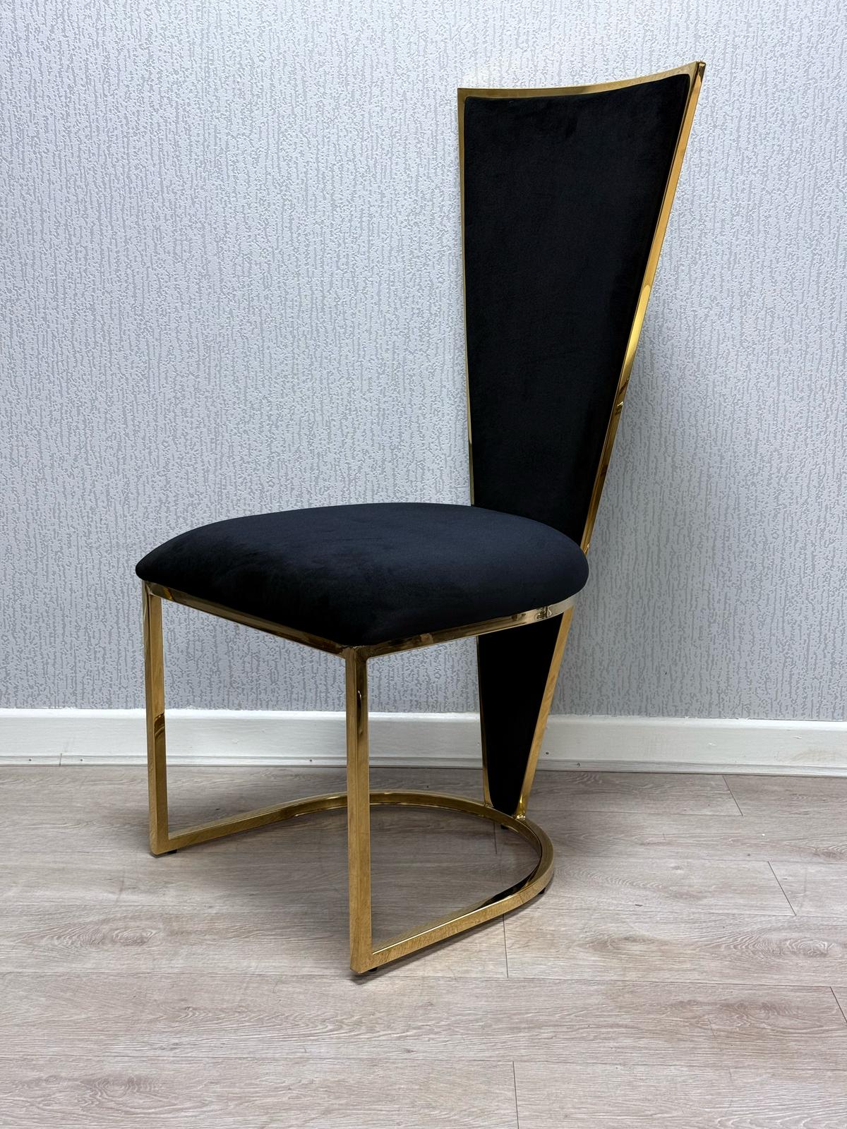 Rose Black And Gold Dining Chair