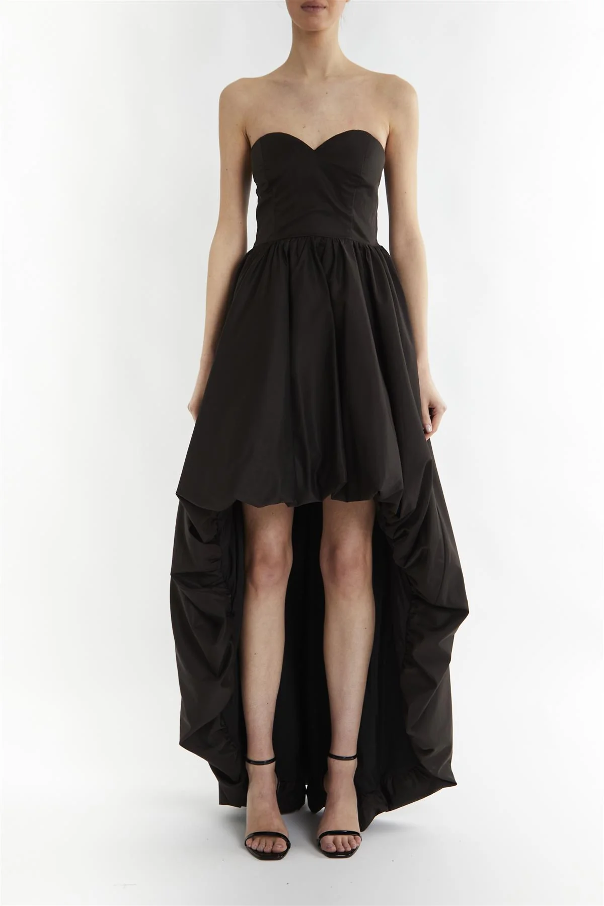 Alexia Black Hi-Low Strapless Dress