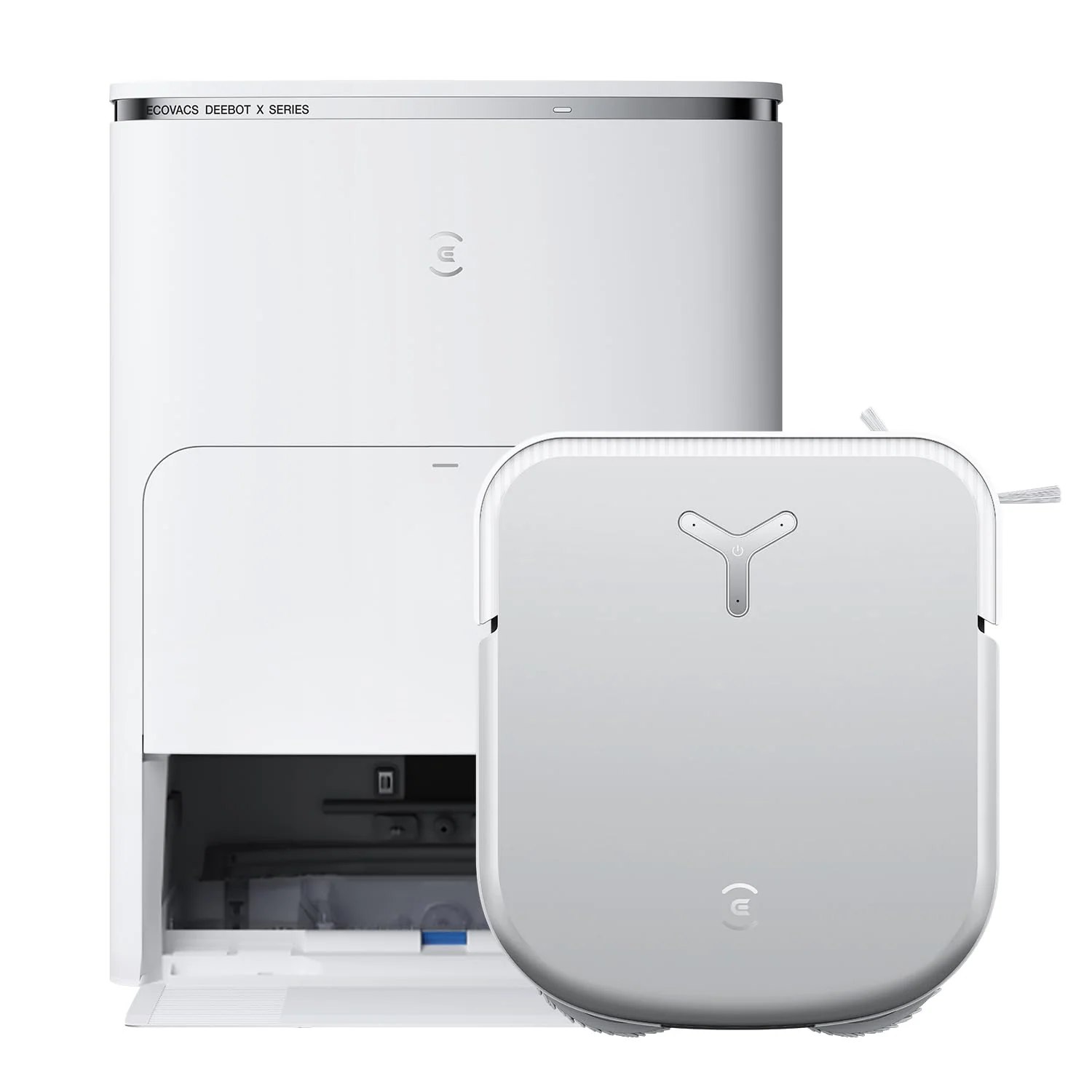 ECOVACS DEEBOT X8 PRO Omni Saugroboter mit Wischfunktion, OZMO Roller mit kontinuierliches Wischen & Selbstreinigung, 18.000 Pa, 12-in-1 Station, 40–75 °C Heißwasser-Moppreinigung, YIKO-GPT