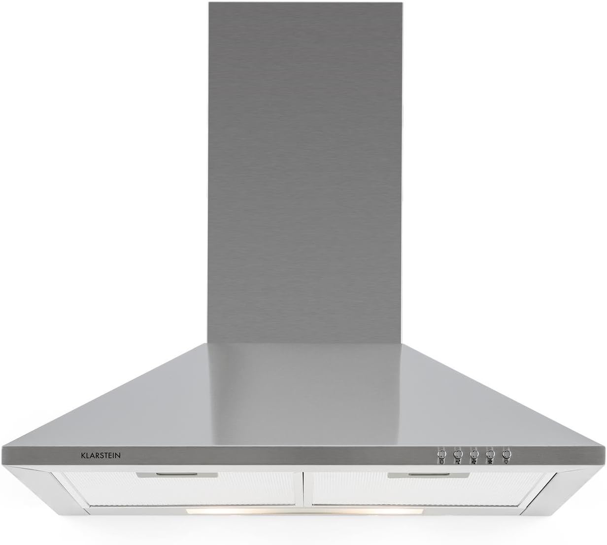 Klarstein TR6WS - Cappa Aspirante in acciaio inox, 6cm, potenza di aspirazione pari a 31m³/h, 3 livelli di potenza, modalità ricircolo disponibile, argento