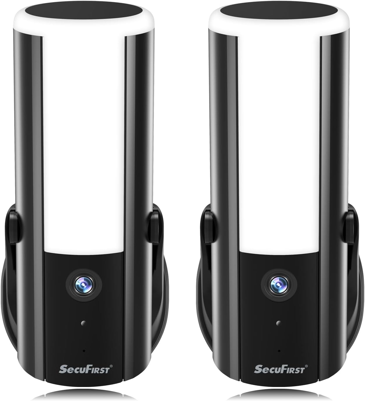 SecuFirst Wandleuchte Kamera, Kabelgebundene Außenleuchte mit Kamera mit Bewegungsmelder, 900LM,10W,2K Outdoor Überwachung mit LED Strahler, 2 STK.