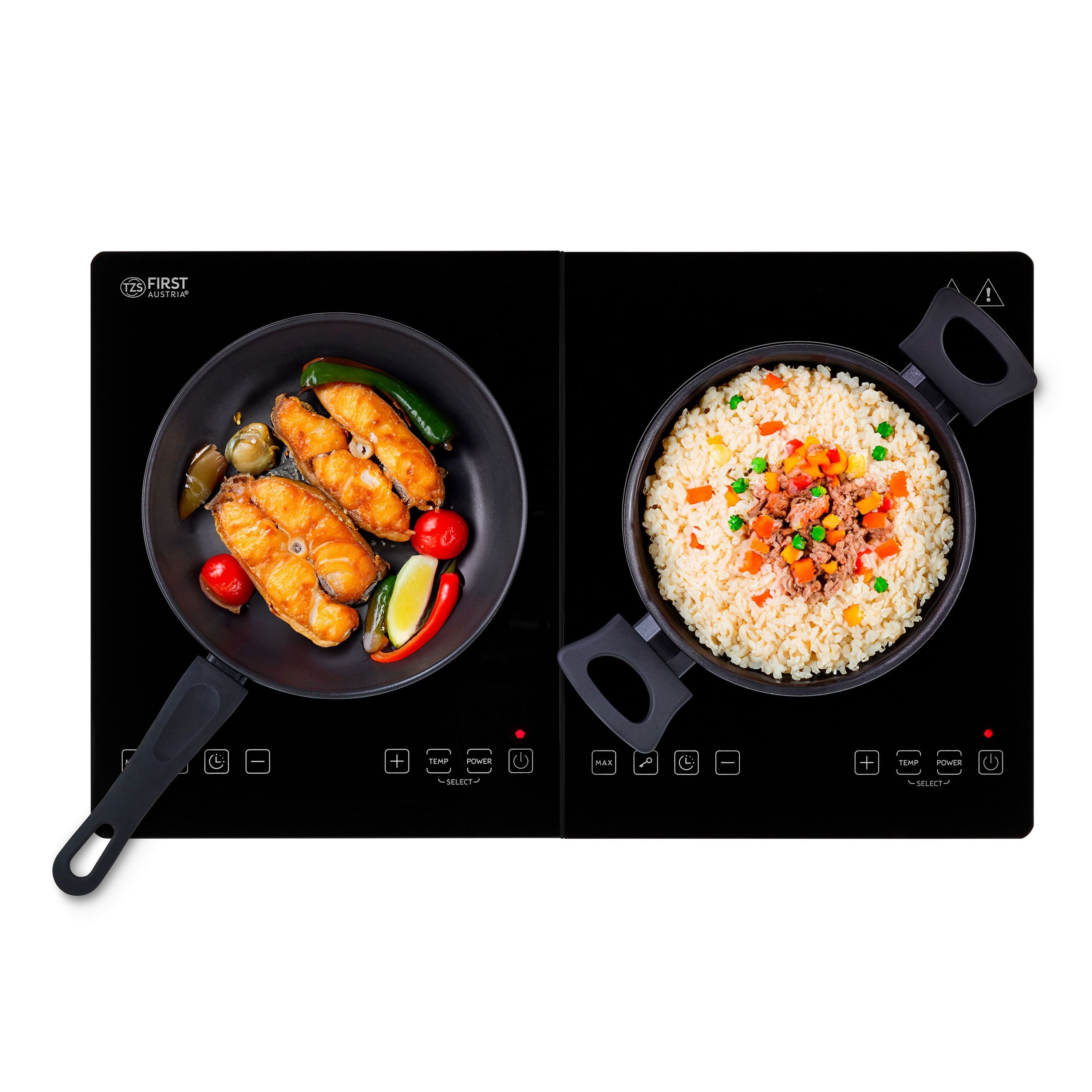 Doppelkochplatte Induktion Kochplatte, 3500W, Keramik, Temperaturregelung