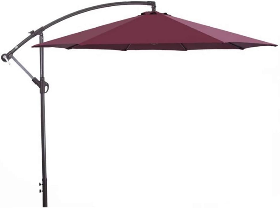 Garten Parasols Parasol, 2,7 m Terrasse Garten Regenschirm Schatten, Ausleger hängen 8 Rippen-Parasol in Aluminium Anti-UV-Sonne für Strand/Pool/Terrasse/Außendacher-Schutzzelt im Freien Parasole