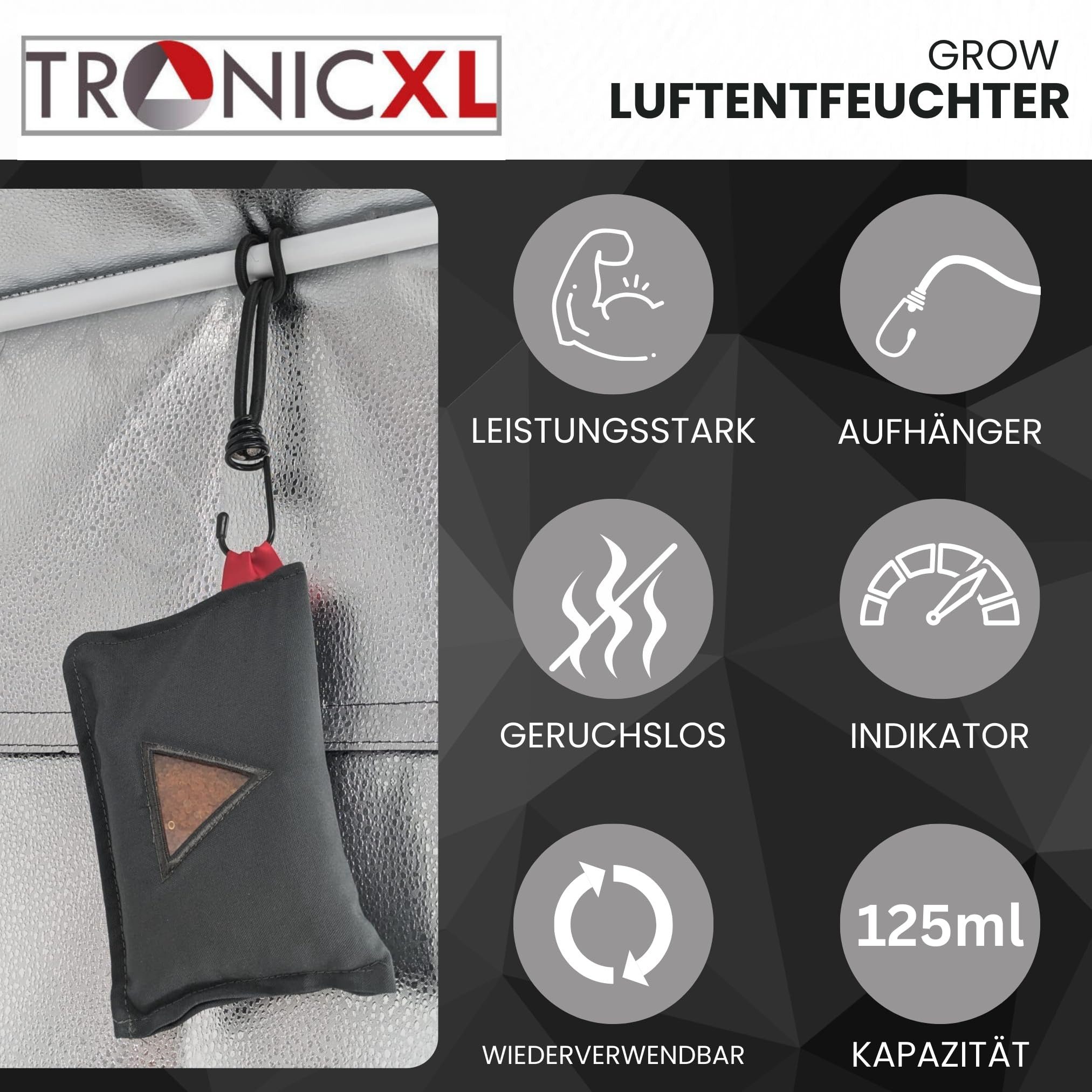 Granulat-Luftentfeuchter 2x Luftentfeuchter für Growbox wiederverwendbar Grow Grown