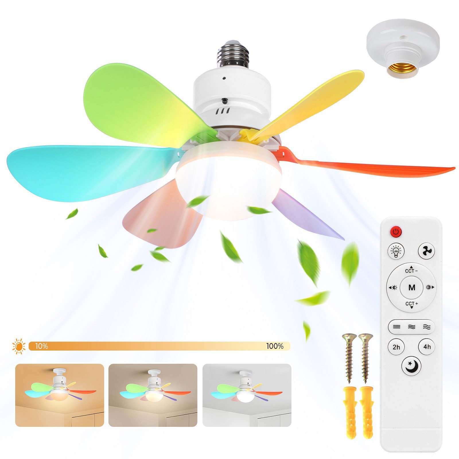 Deckenventilator LED Deckenleuchte Deckenventilator Dimmbar