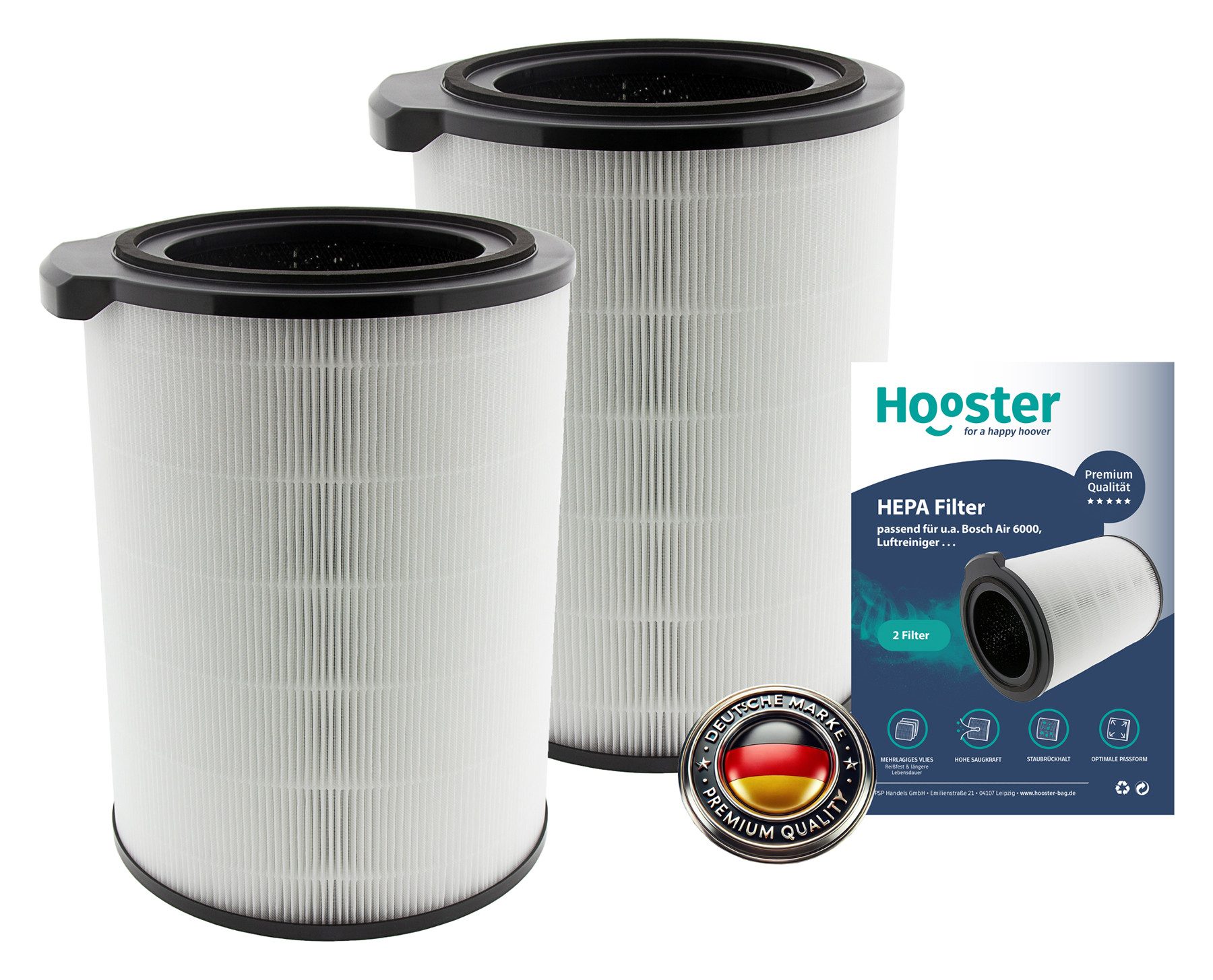 Luftfilter 2er Set Filter kompatibel mit Bosch Air 6000 Luftreiniger