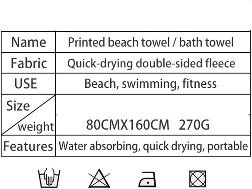 LiChA 2pc Geometric Abstraction Beach Towel Quick-Dry Microfiber Bath Towels Yoga Mat Sport Swimming Towels