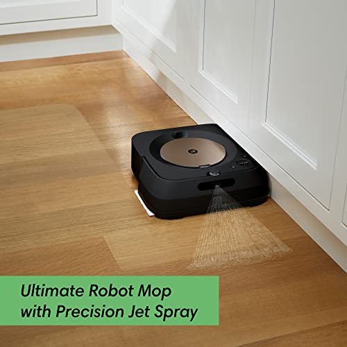 iRobot Braava Jet m6 (6012) Ultimate Robot Mop  Wi Fi Connected, Precision Jet Spray, Smart Mapping, Works with Alexa, Ideal for Multiple Rooms, Recharges and Resumes, Black