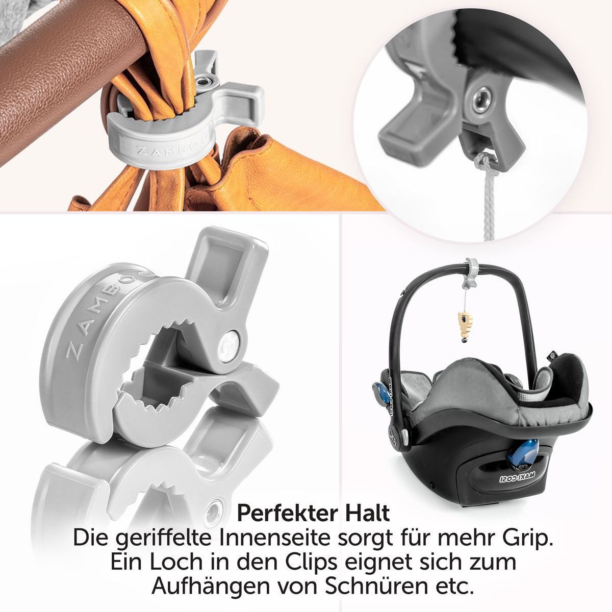 Kinder-Buggy Grau Weiß