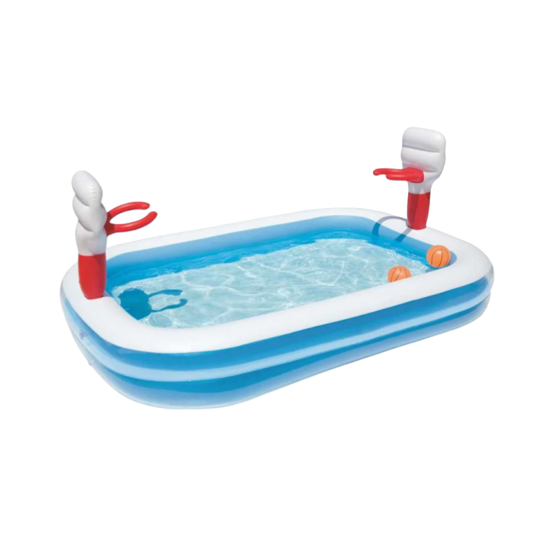 Trade Shop - Piscina Gonfiabile Per Bambini 3 Anni+ Gioco Pallacanestro Basket Giardino