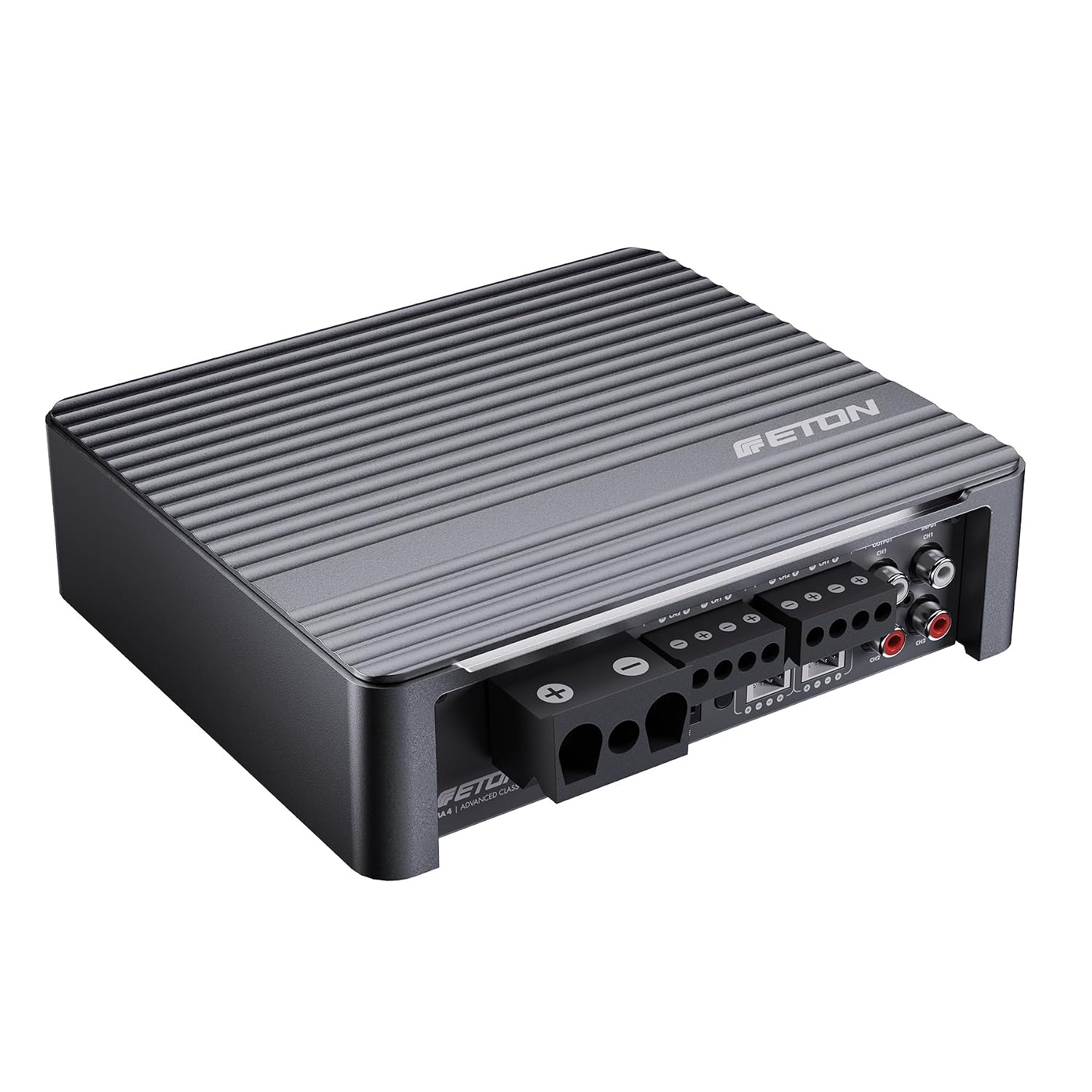 ETON Audiogerät, 105 W, Grau, MA 4, kompakter 4 Kanal Verstärker, leistungsstarke digitale Mini Endstufe für Autos