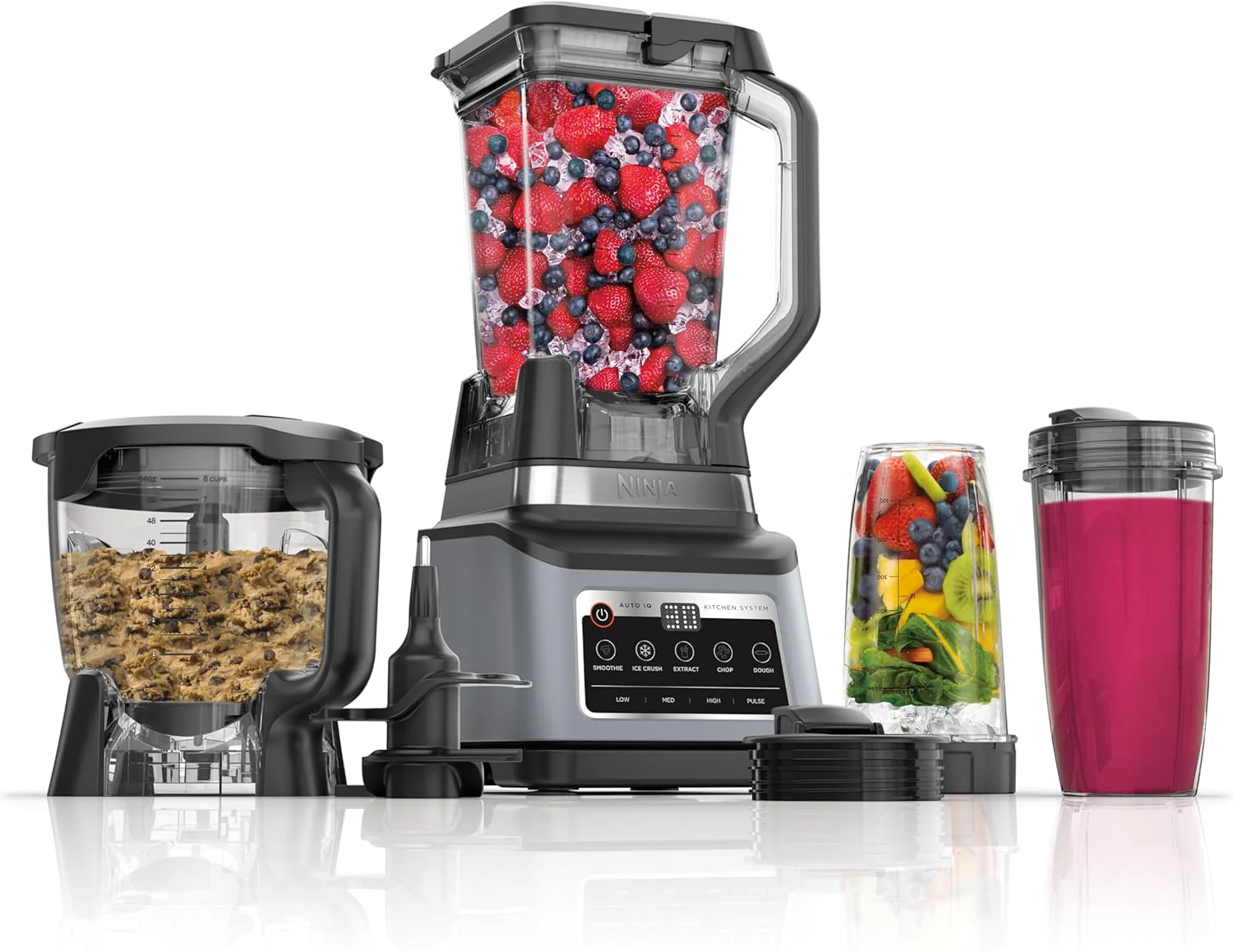 Ninja Professional Plus Blender | Max Power Smoothie Blender, Ice Cream Maker, Frozen Drink Mixer & Margarita Machine | 3 Auto IQ锟�?Presets, 1400 W, 72oz Total Crushing Pitcher | Dark Grey, BN701