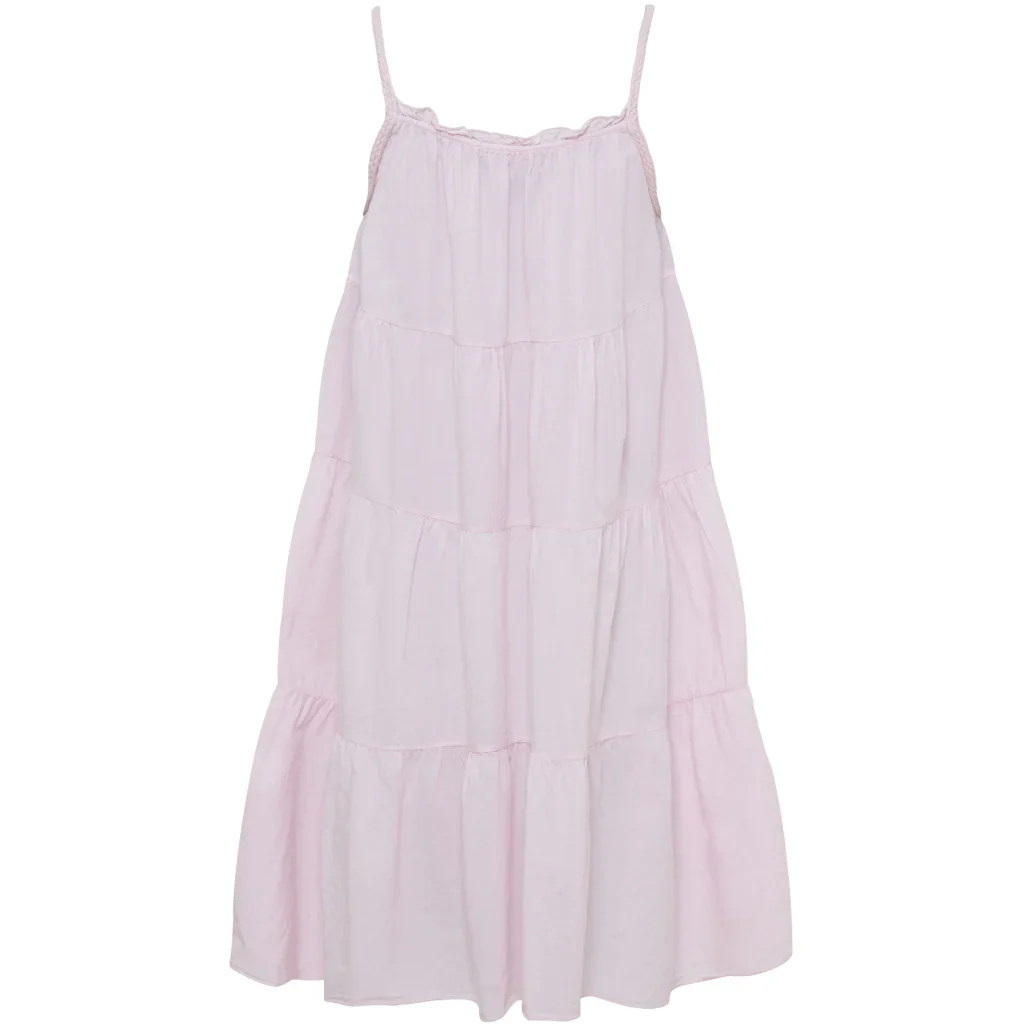 Layered Ruffle Strap Dress �C Rosa | Women's Luxury Cotton Dress