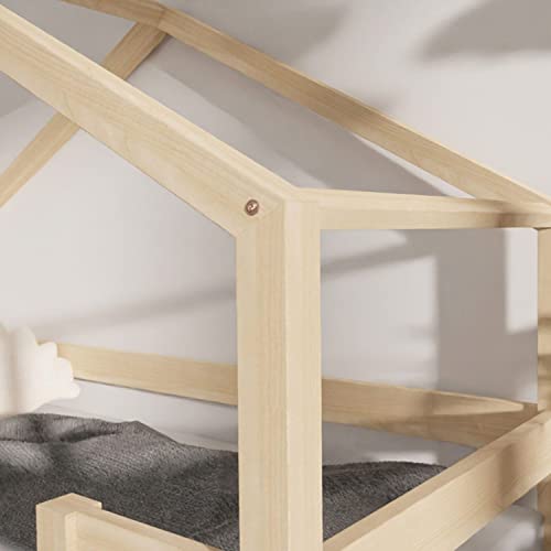 Benlemi Letto a capanna per bambini Lucky 90 x 160 Grigio Chiaro : Casa e cucina