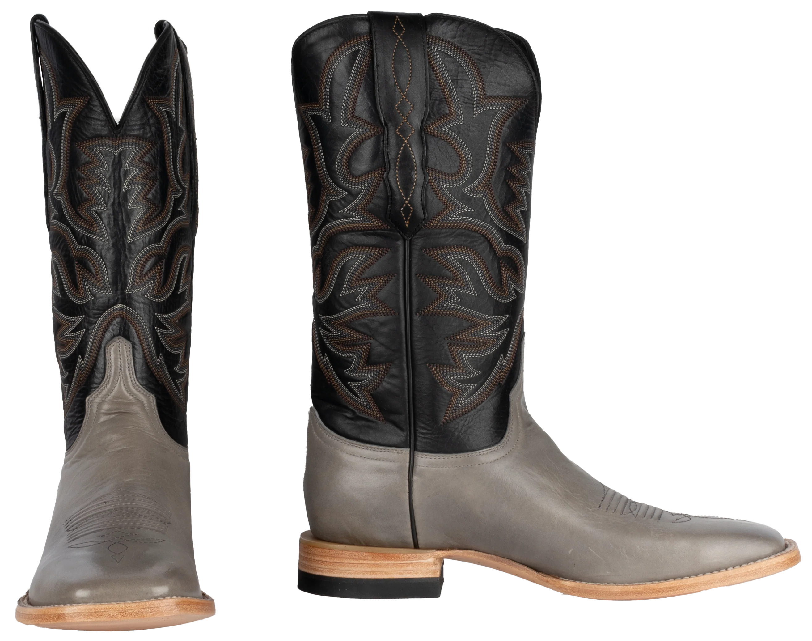 Cowhide Grey - Square Toe
