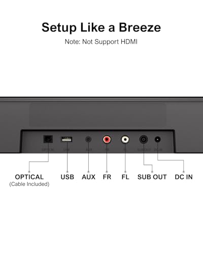 ULTIMEA Sound Bar Impianto Surround Virtuale per TV, Soundbar TV 7.1 330W, Soundbar per TV Impianto Audio Home Theater, App Controllo, Subwoofer, 4 Altoparlanti Surround, BT/OPT/AUX, Aura A40 : Elettronica