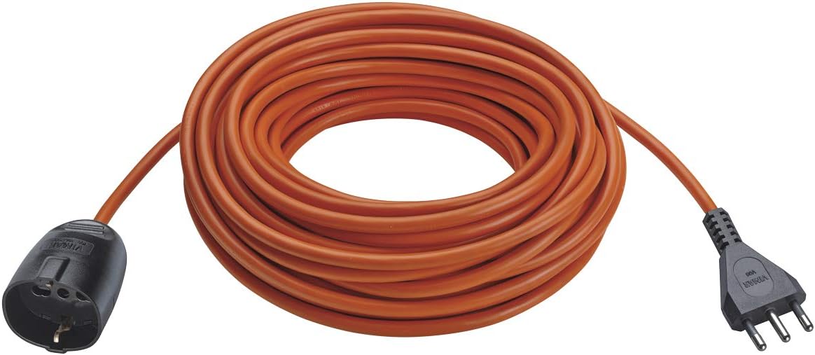 Vimar 0R32399 Prolunga Elettrica Universale con Cavo da 30M 3G1,5S17, Arancione