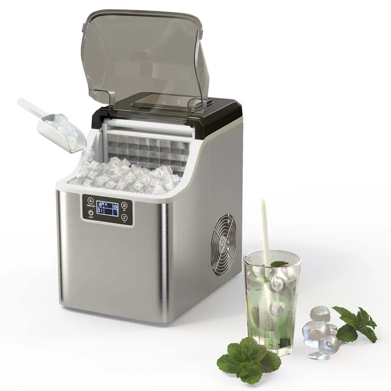 40Lbs24H Portable Ice Maker Countertop Ice Machine With Top Inlet Hole Amp Self Clean Function
