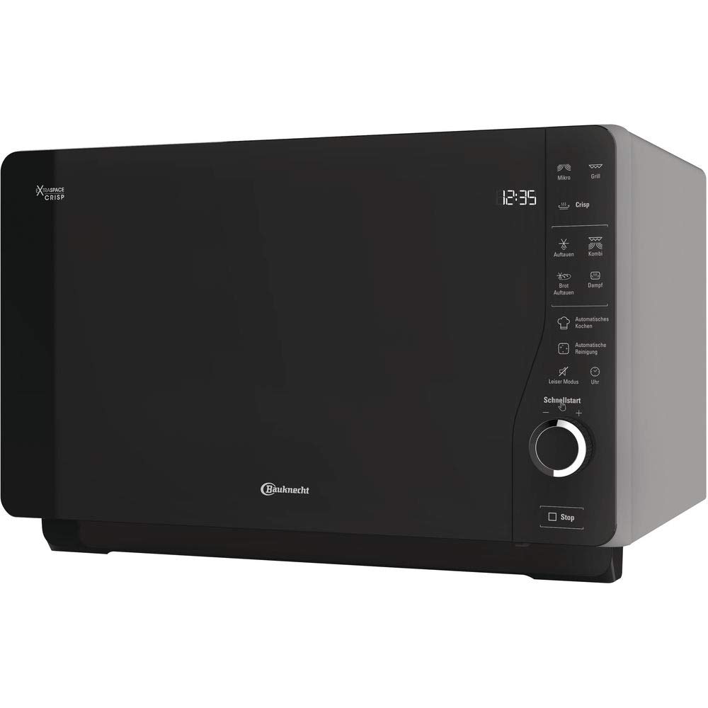 Mikrowelle mit Grill und Crisp-Funktion 25 L, 800 W, Grill 1000 W, Dampfgarfunktion und AutoClean, silber