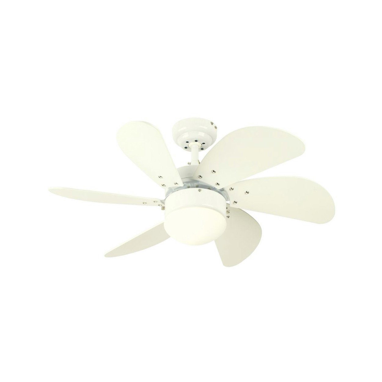Deckenventilator Deckenventilator Turbo Swirl Weiß 76 cm mit Licht