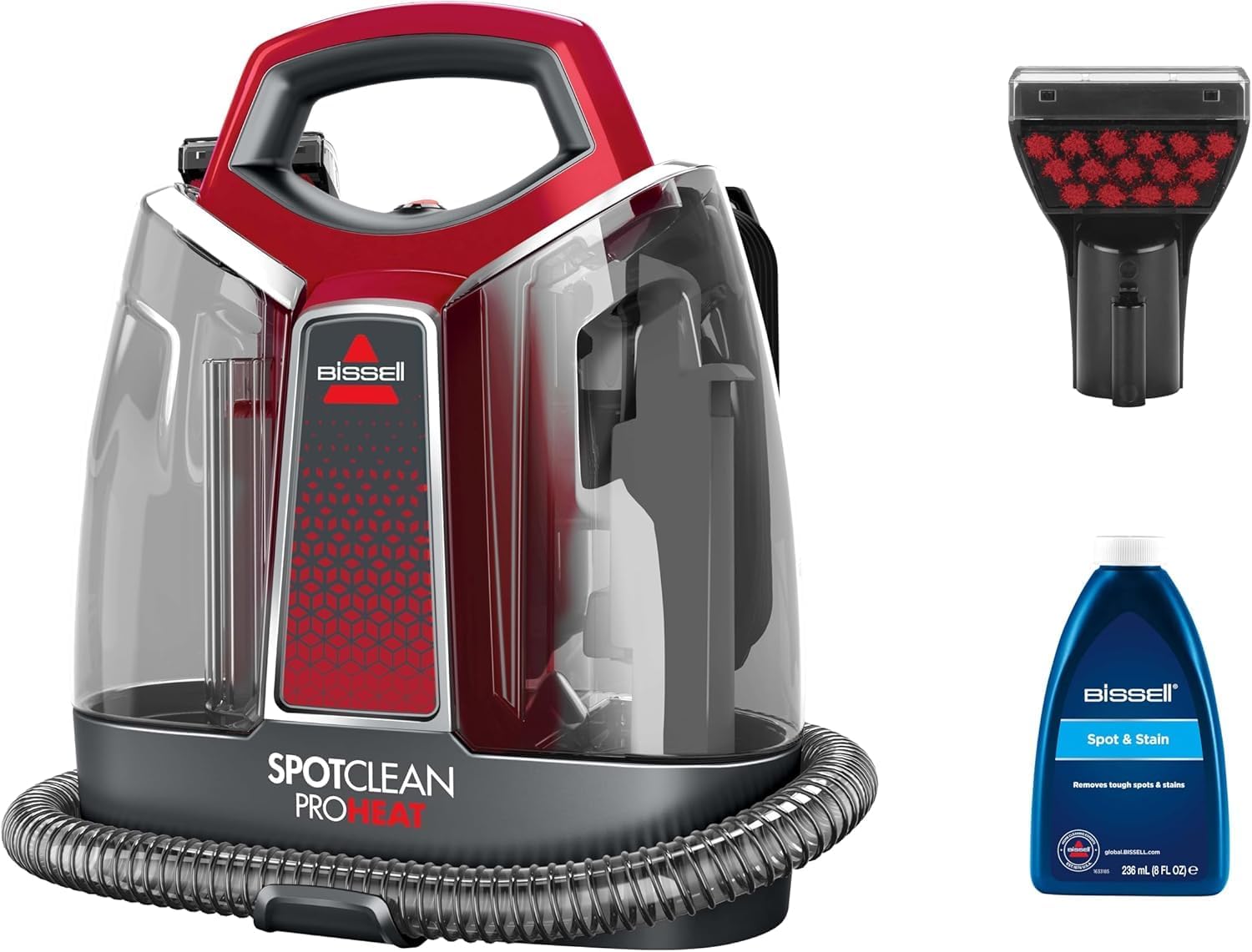 BISSELL SpotClean ProHeat 36988 Spots Cleaner with HeatWave Technology, Lava Upholstery for Carpets, Sofas, Carpets, Mattresses and More