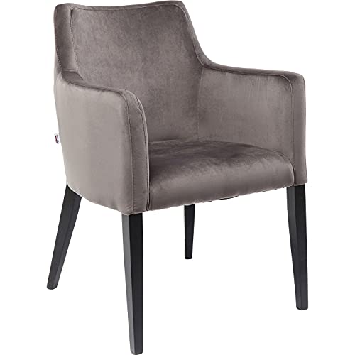 Kare Design Black Mode Velvet Sedia con Braccioli, Grigio, 87x58x67cm : Amazon.it: Casa e cucina