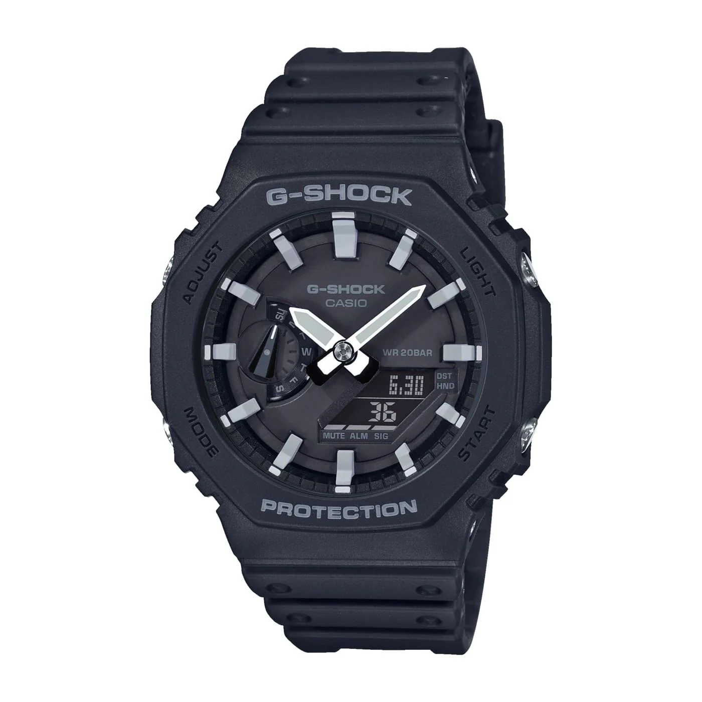 Orologio G-Shock GA-2100-1AER nero in resina e carbonio