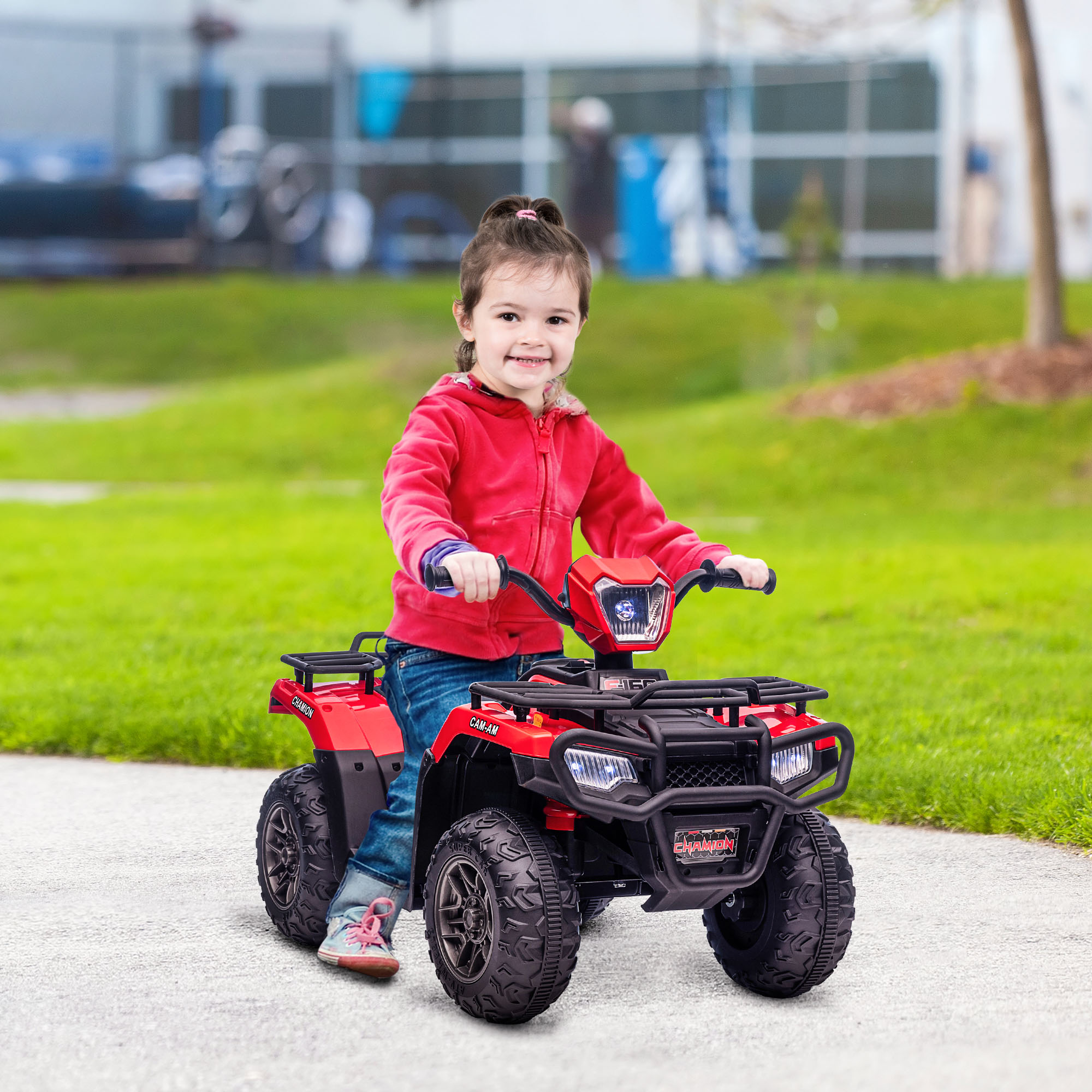 elektrische kinderquad, elektrische auto, elektrische quad, kindervoertuig, rood