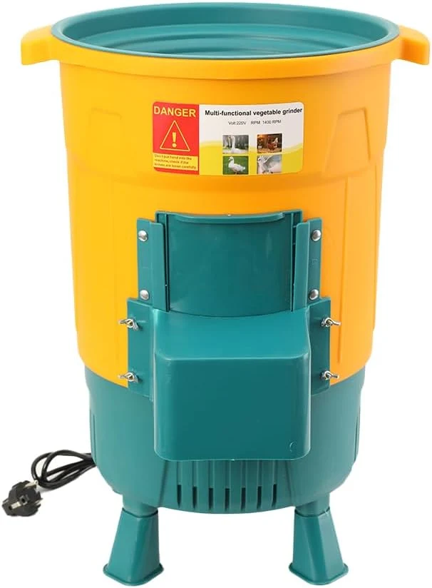 550W Elektrischer Gemüseschneider Futterhäcksler Futterverarbeitungsmaschine, Grünfutter, Grashalme, Gemüse, Melonen und Obst Häcksler