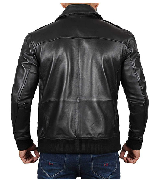 Mens Lambskin A2 Bomber Jacket