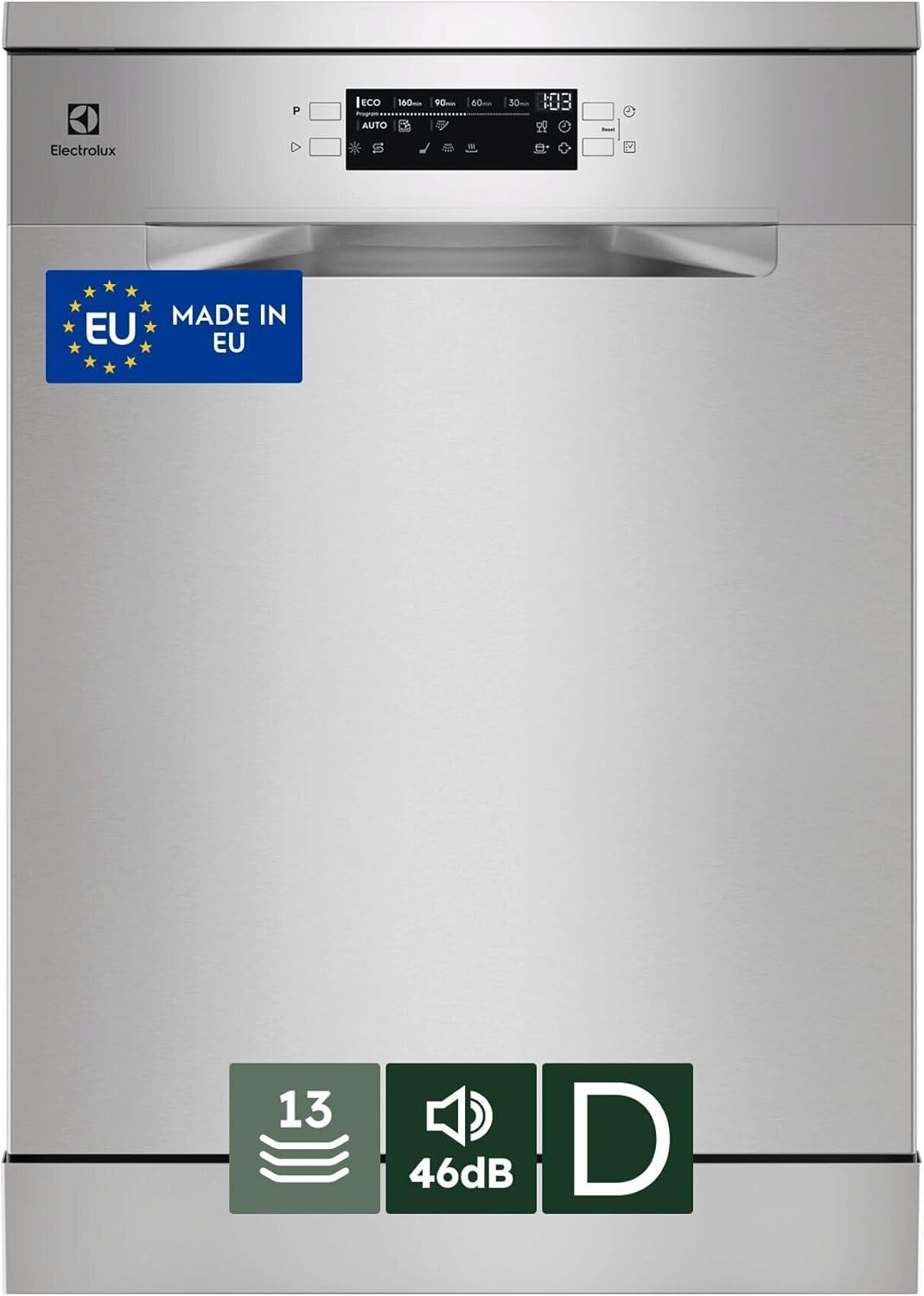 Electrolux ESA47200SW Freestanding Dishwasher, 60 cm, 13 Places, AirDry 300 Technology, Quick Wash, AutoSense, QuickLift Basket, MachineCare Program, White, Class E