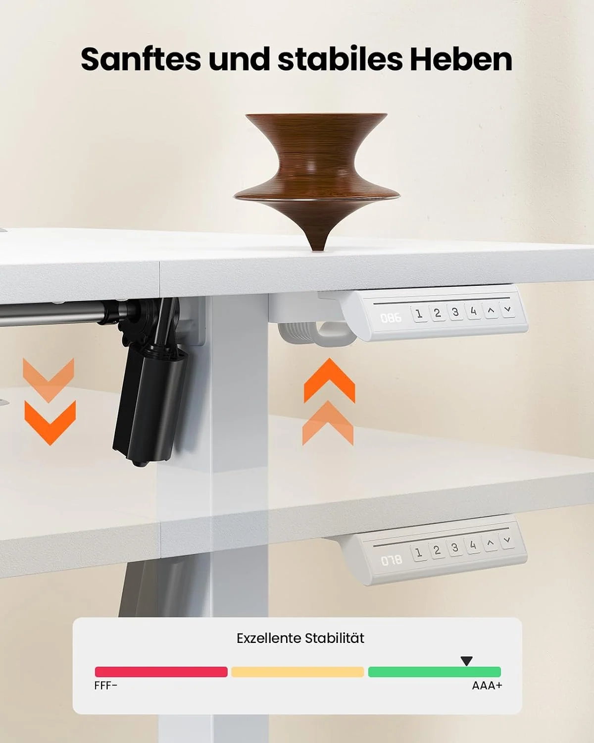 ErGear Elektrisch höhenverstellbarer Schreibtisch mit Memory-Steuerung und geteilter Tischplatte