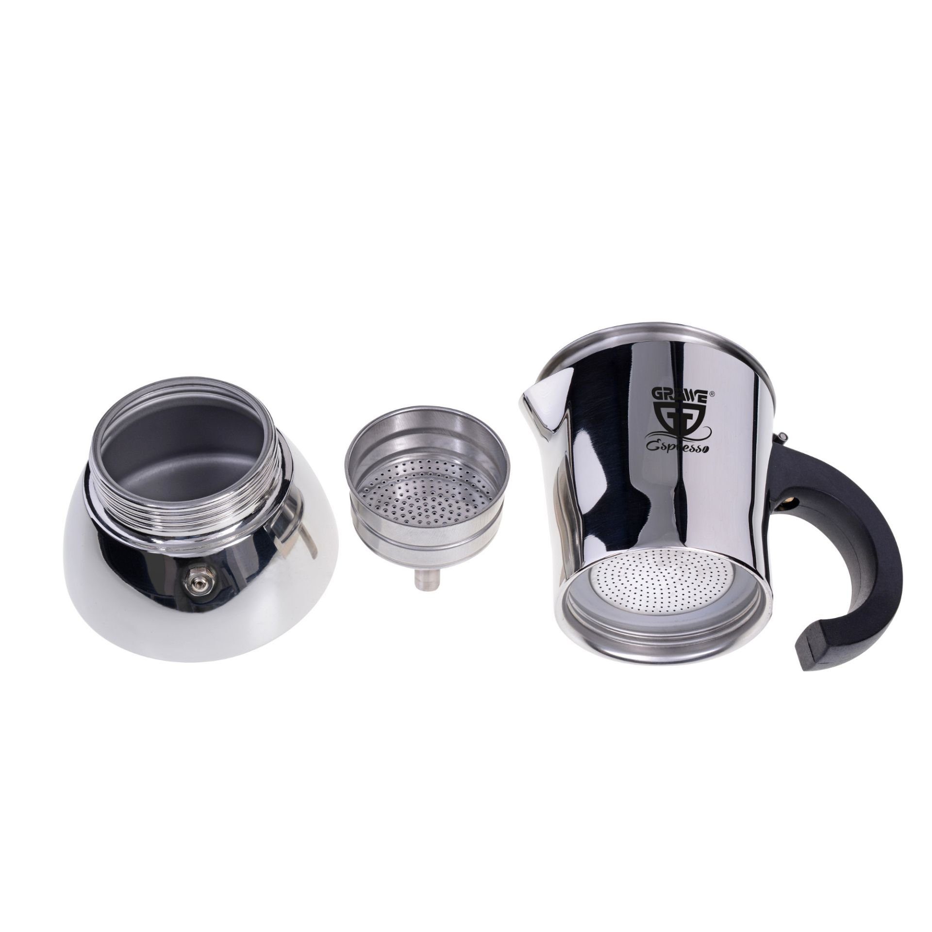 Espressokocher Gräwe Edelstahl Espressokocher 4 Tassen