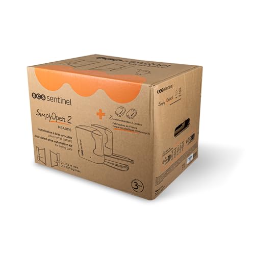 SCS Sentinel, MBA0116, operatore automatico a 24V per cancelli a battente 5M/400kgs, 2 telecomandi a 2 canali, compatibile con legno, alluminio, PVC, SimplyOpen 2 : Amazon.it: Fai da te
