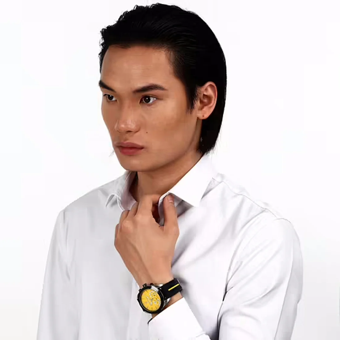 Orologio Maserati Traguardo crono giallo con cinturino gomma R8871612045