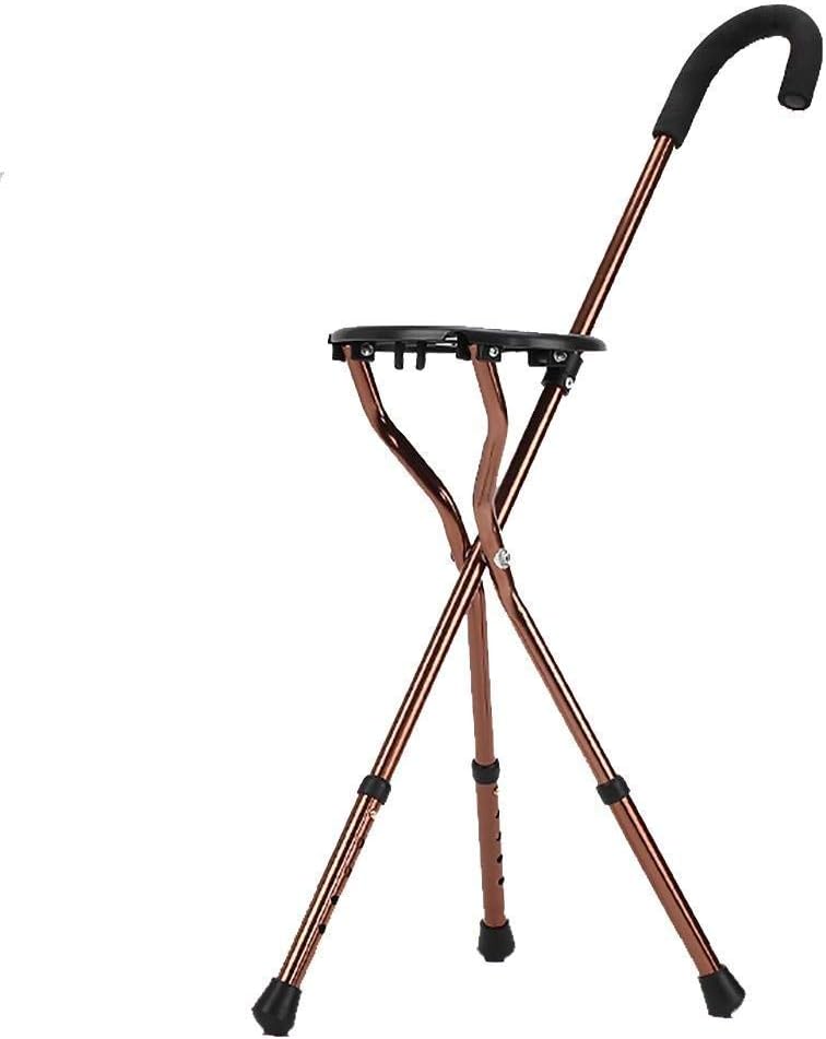 Sport Walking Cane Sitzstativ Klappständer Stick Leichter Reisestock Einstellbar,Krücken